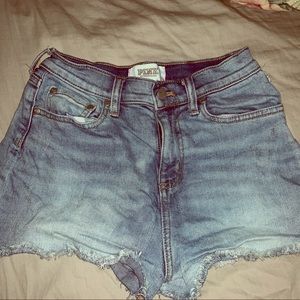 Pink denim shorts used